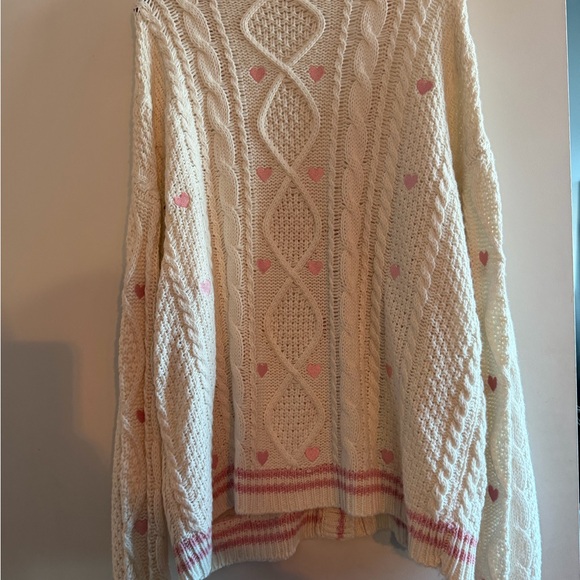 Taylor Swift Lover Heart-Patterned White and Pink Cardigan - Picture 4 of 5